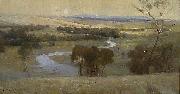 Arthur streeton Still glides the stream, and shall for ever glide oil painting